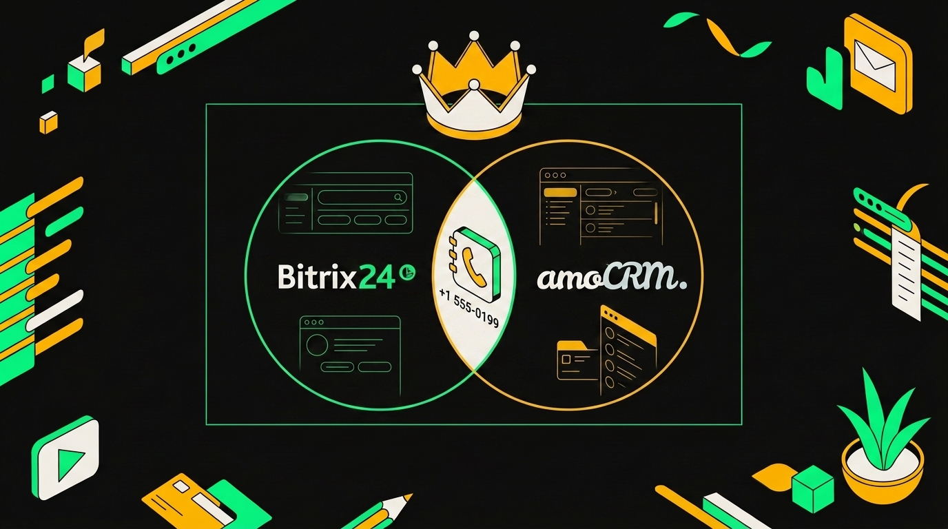 Процесс автоматической дедупликации контактов между двумя CRM-системами