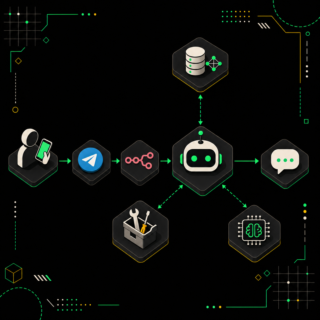 Architecture flow diagram showing the RAG agent system components and data flow