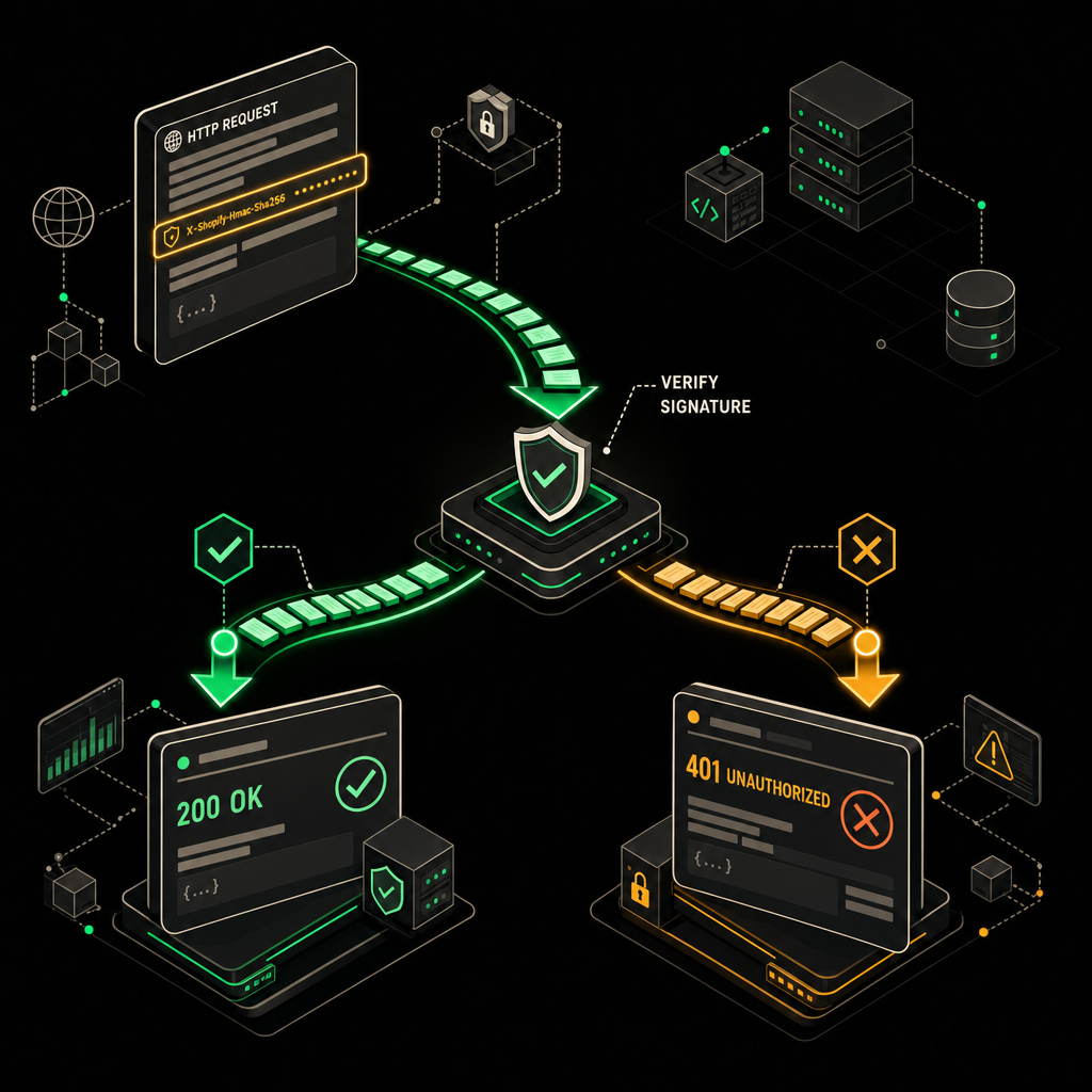 Проверка HMAC-подписи вебхука Shopify в ноде n8n Code