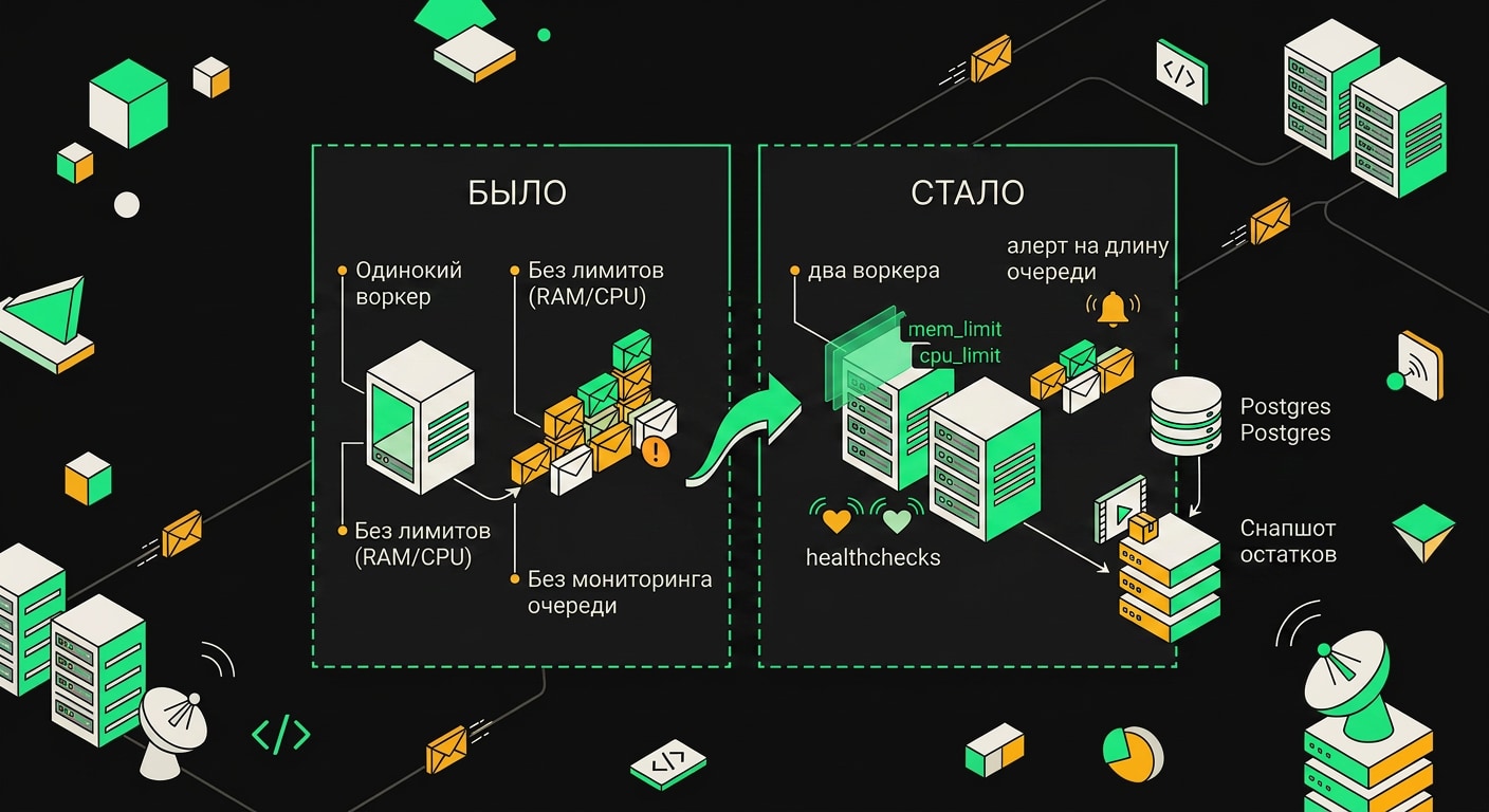 Целевая production-архитектура: n8n с несколькими воркерами, Redis Sentinel, Prometheus и раздельные очереди по приоритету
