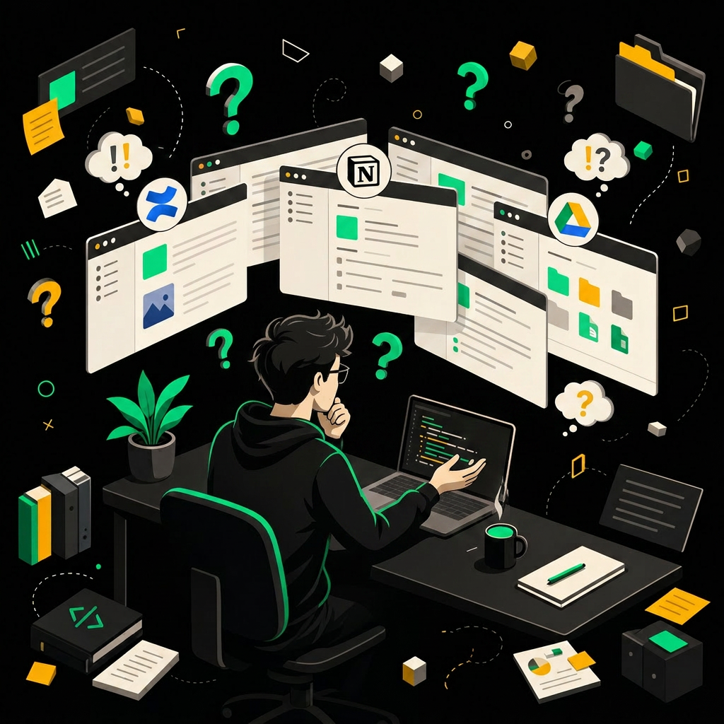 Разрозненные корпоративные источники данных до внедрения RAG: файлы, базы, мессенджеры